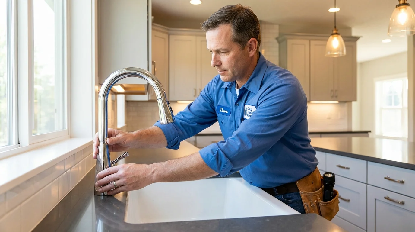 Kitchen faucet installation by Johns Plumbing LLC in Salinas